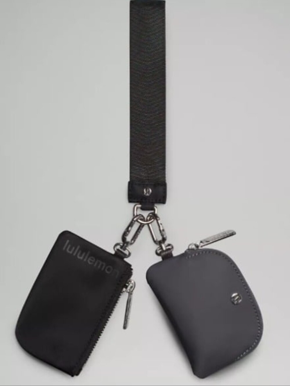 lululemon athletica Black and Gray RARE Color Dual Wristlet Pouch - Picture 2 of 9